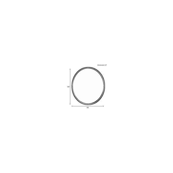 Peegel Matz Round Black