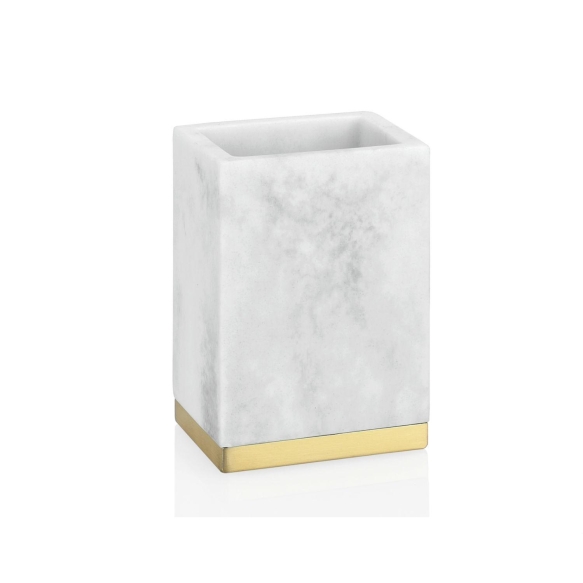 marmorinen muki 7x5x10.5 cm, matta kulta