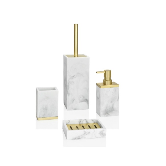 marmorinen muki 7x5x10.5 cm, matta kulta