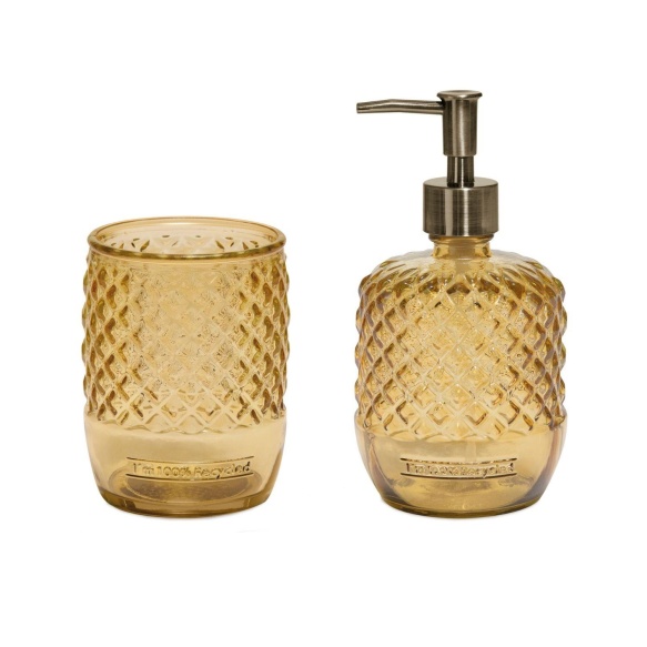 keltainen lasimuki 8x10 cm