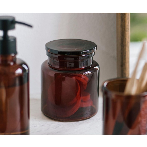 oranssi lasinen kannellinen muki 10x12 cm