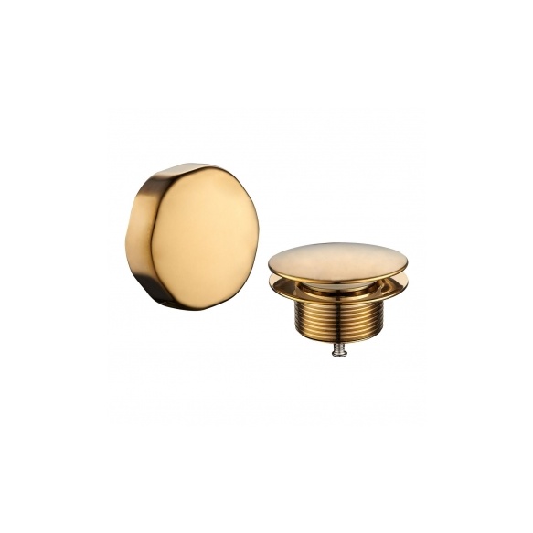 metallist ülevool ja põhjaklapp, harjatud messing