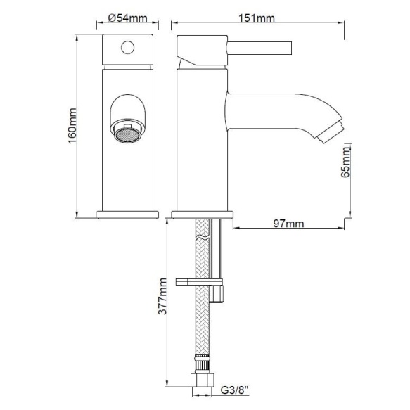 valamusegisti Cadans ilma põhjaklapita, harjatud messing, KIWA