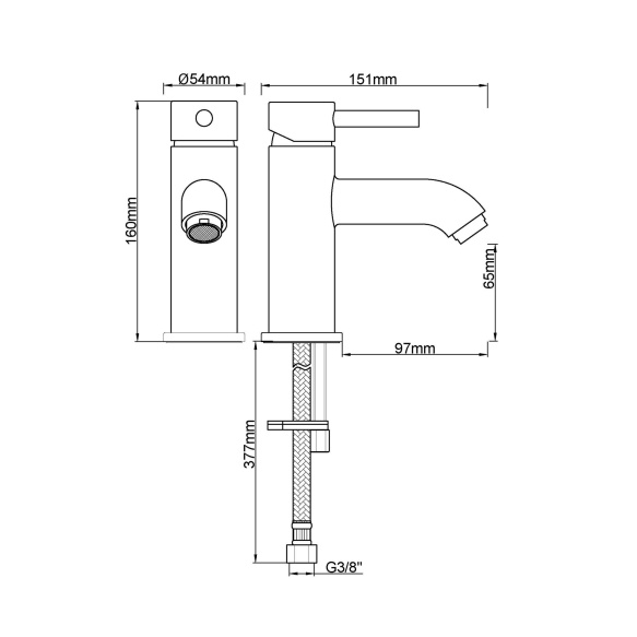 valamusegisti Cadans ilma põhjaklapita, harjatud vask, KIWA