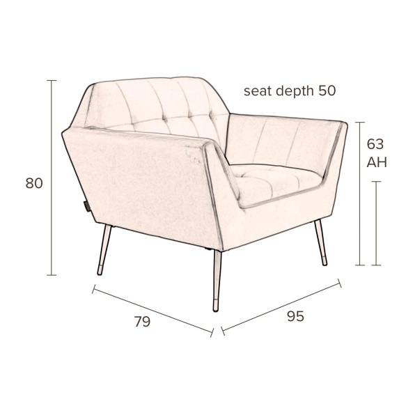 Nojatuoli Kate Bouclé Beige