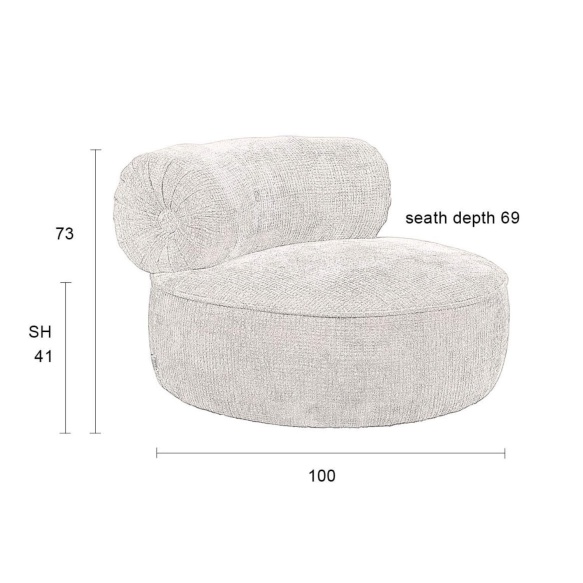 Nojatuoli Tilbury Natural Beige