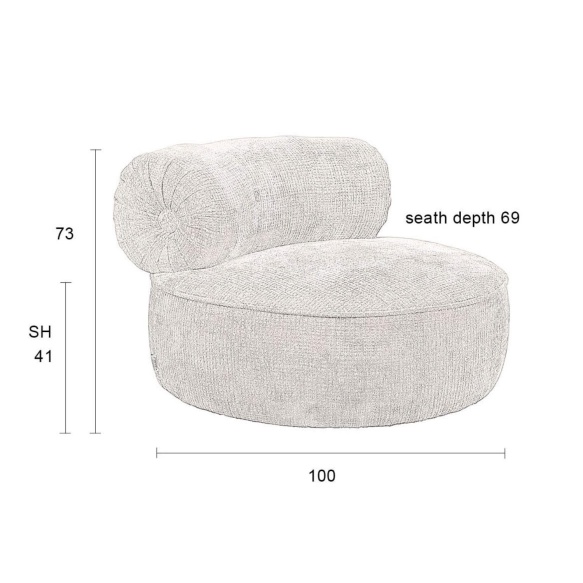 Nojatuoli Tilbury Burned Orange