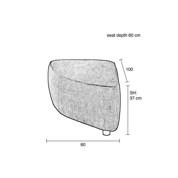 Diivanielement Hunter Pie Pouf Left Forest