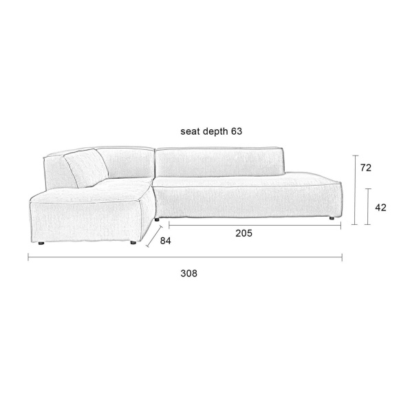 Diivan Fat Freddy Rib Right Caramel