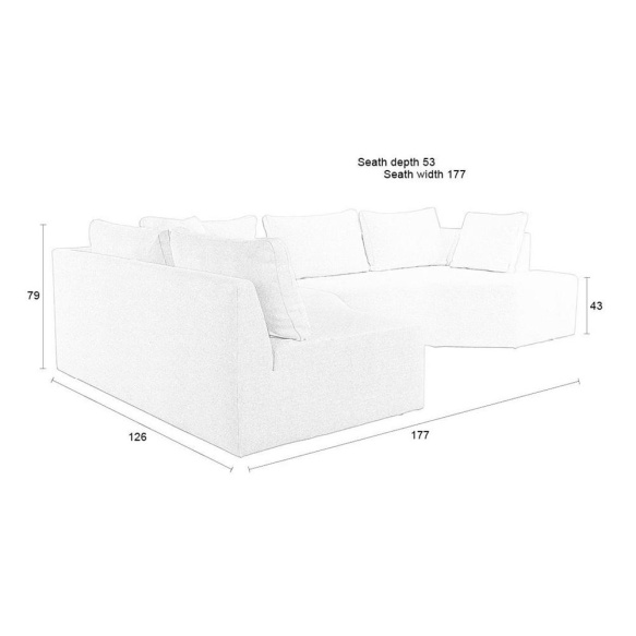 diivan Prosper Cappuccino Right