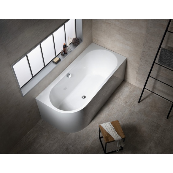 monoliitvann ASTRA R 160x75x60cm, valge