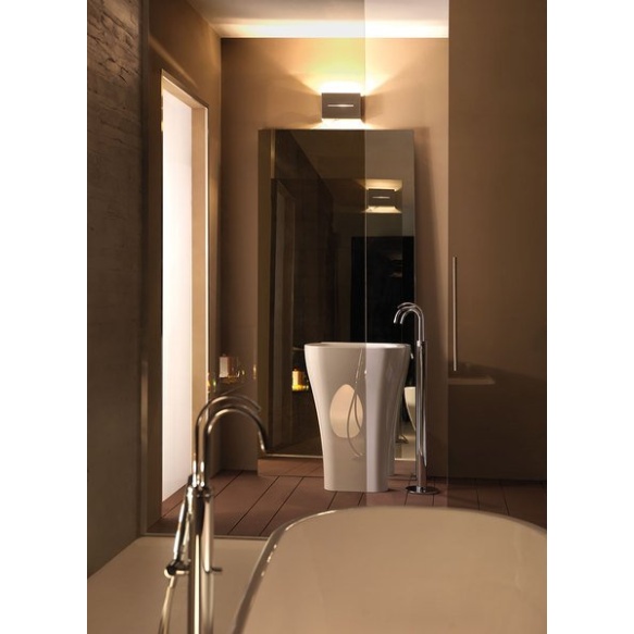 vapaasti seisova keraaminen pesuallas AQUATECH 60x85x40 cm, valkoinen