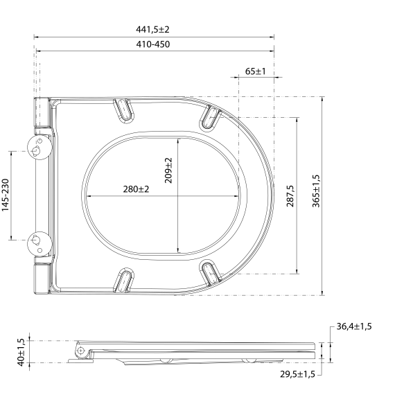 wc potikaas (soft close), matt punane