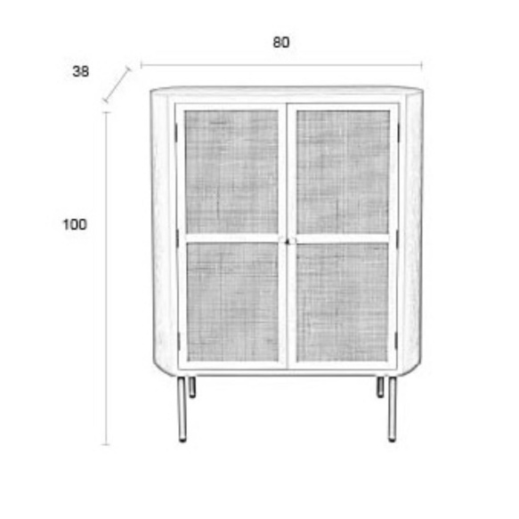 Vitriinikappi Amaya Low 2Do