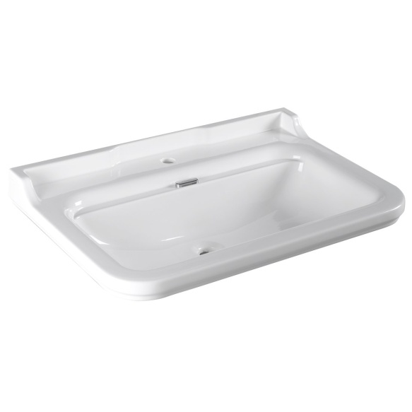 Valamu Waldorf 80x55 cm, pronks ülevool (811393+414101)