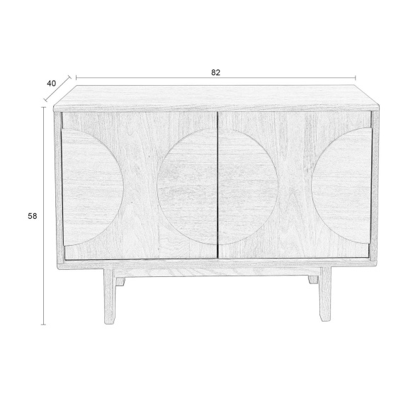 Puhvetkapp Groove 2 Doors Walnut