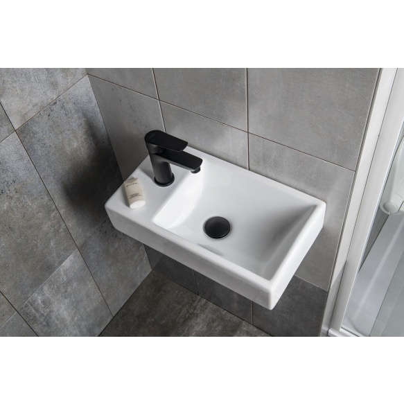 valamu Minos 45x26 cm, valge, vasak