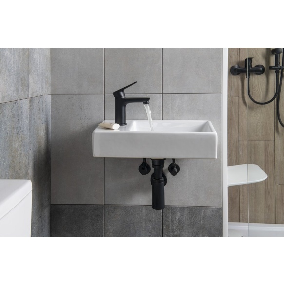 valamu Minos 45x26 cm, valge, vasak