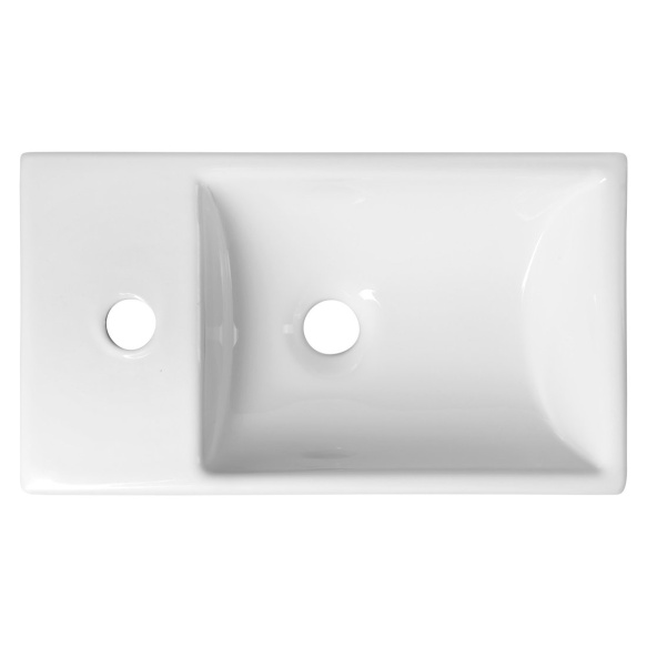 valamu Minos 45x26 cm, valge, vasak