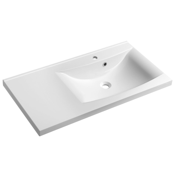 kivimassist mööblivalamu Luciola 90x48 cm, valge/parem