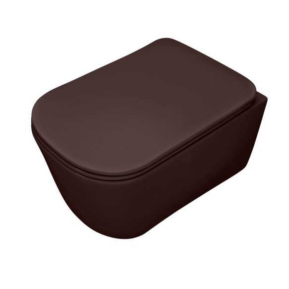 rimless seina wc pott Tribeca, matt burgundy