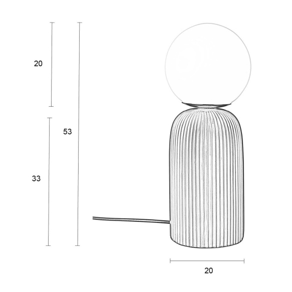 Pöytälamppu Dash M Brown Rice