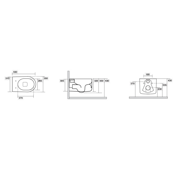 rimless seina wc pott Nolita, Tech (antibakteriaalne pind)