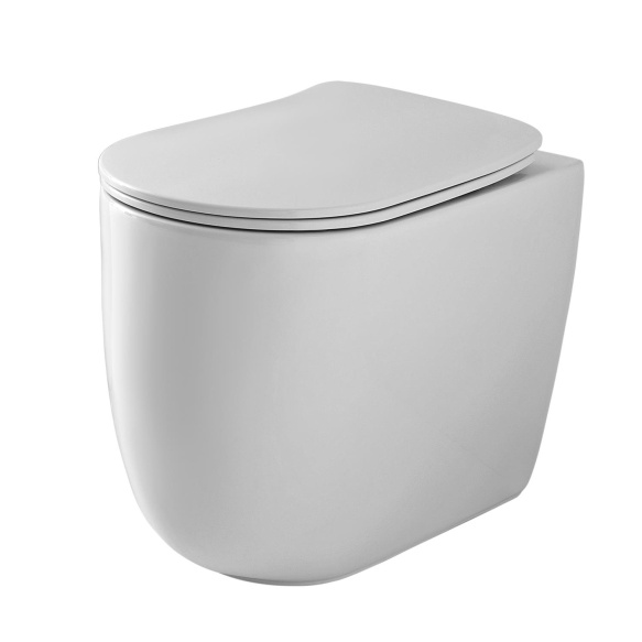 rimless põrandale paigaldatav pott Nolita, valge