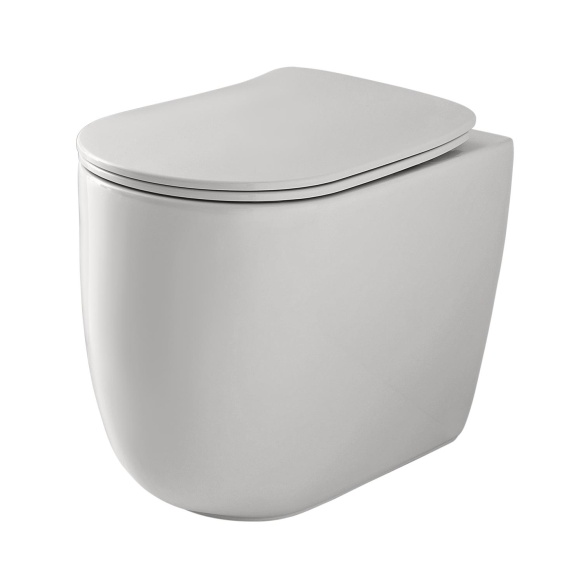 rimless põrandale paigaldatav pott Nolita, matt valge