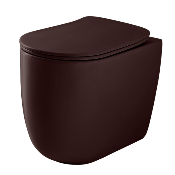 rimless põrandale paigaldatav pott Nolita, matt burgundy