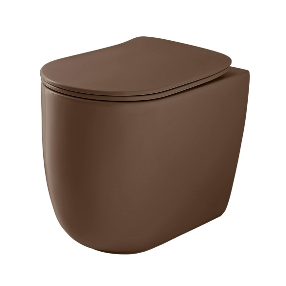 rimless põrandale paigaldatav pott Nolita, matt pruun