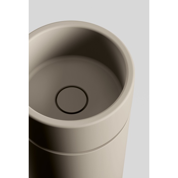 eraldiseisev valamu Oke 30, äravool põrandasse, matt beež