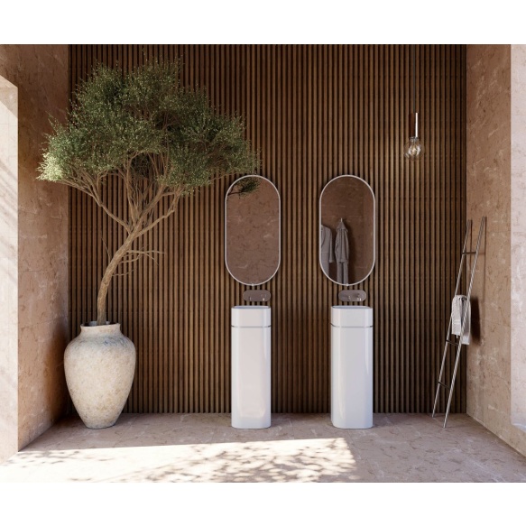 eraldiseisev valamu Hako, äravool seina, must matt