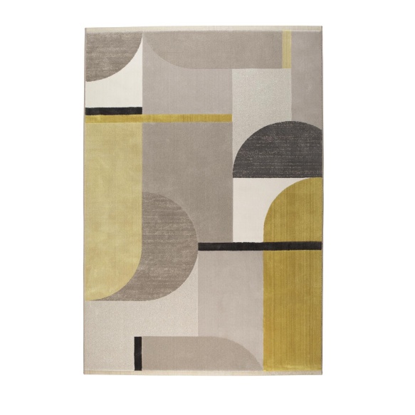 Matto Hilton 160X230 Grey/Yellow
