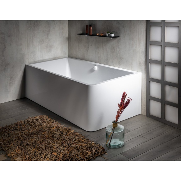 monoliitvann Marlene Curve L 185x85x63 cm, valge