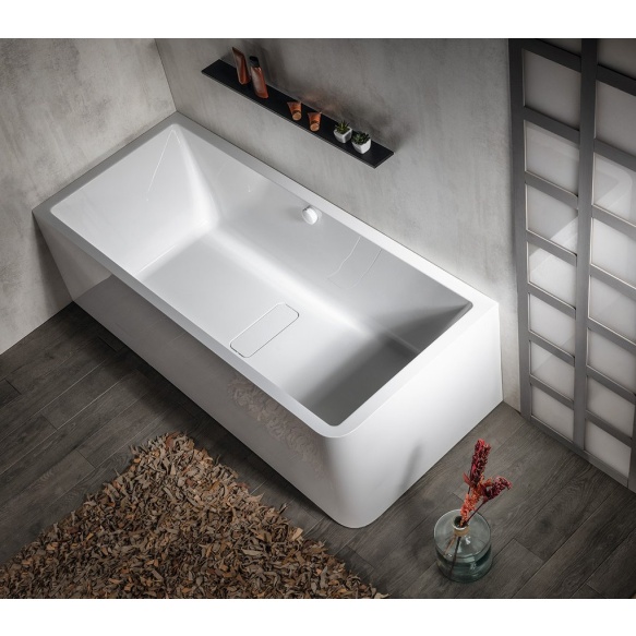 monoliitvann Marlene Curve L 185x85x63 cm, valge