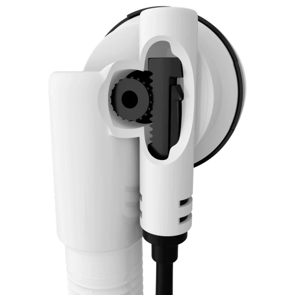 vannisifoon vanni veega täitmise funktsiooniga (L) 600mm, Plug 72mm, matt must