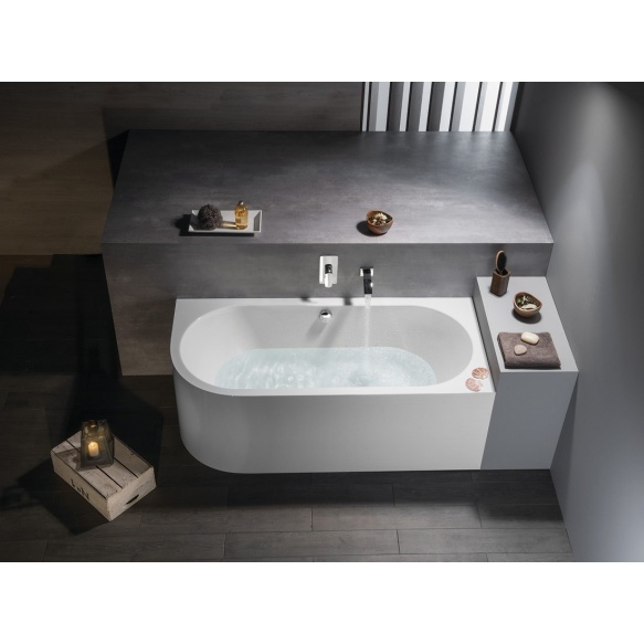 monoliitvann VIVA R 180x75x60cm, valge