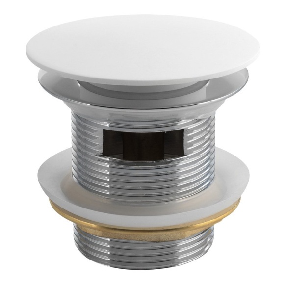 vanni põhjaklapp 6/4", kivimass kork, matt valge