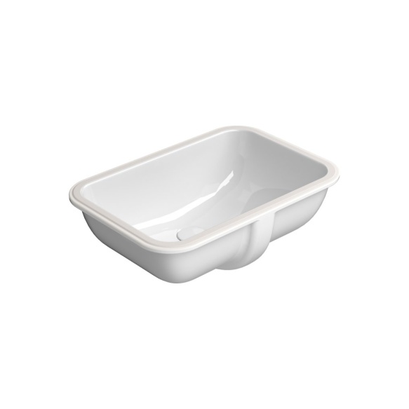 süvistatav valamu PURA/CLASSIC 35x50cm,  valge ExtraGlaze