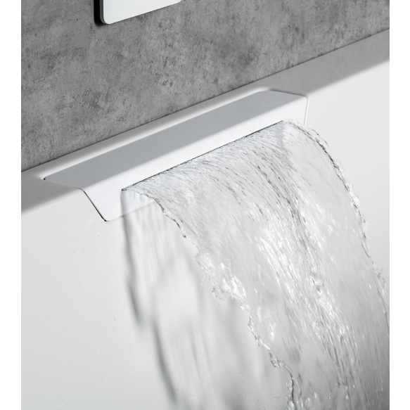 massaaživann  CASCATA  185x85x45cm,  valge kaskaad,  Attraction Hydro,  kroom