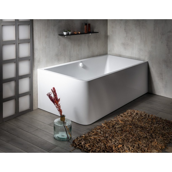 monoliitvann Marlene Curve R 195x85x63 cm, valge