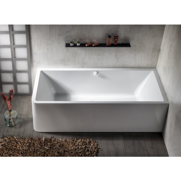 monoliitvann Marlene Curve R 195x85x63 cm, valge