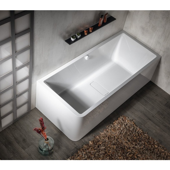 monoliitvann Marlene Curve R 195x85x63 cm, valge