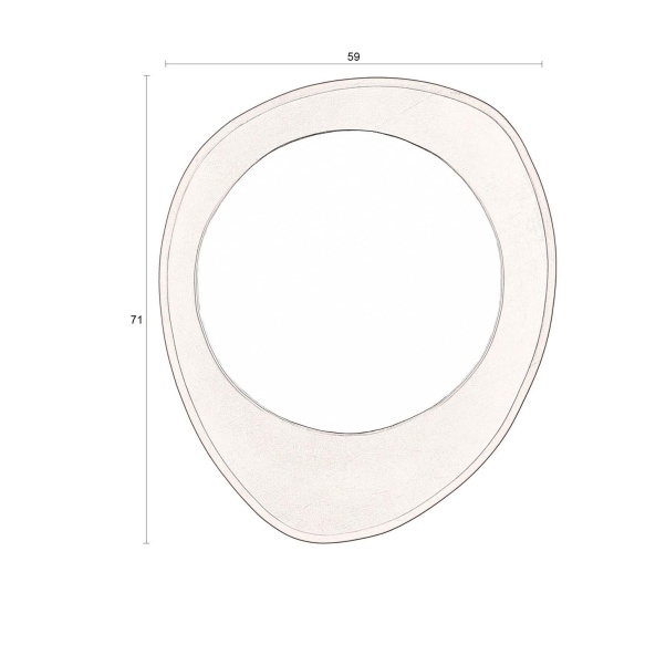 Peegel Aren Wood Black M