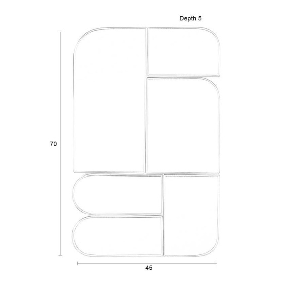 peegel Glamour Beige