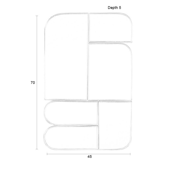 peegel Glamour Dark Brown