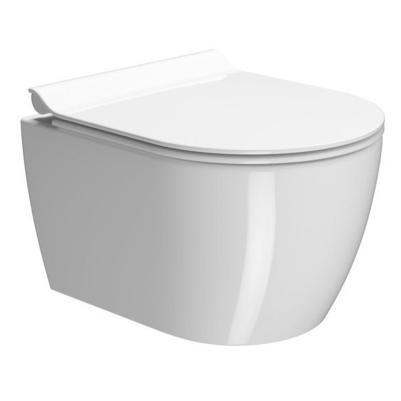 seina wc Pura Swirlflush, 35x46 cm, valge ExtraGlaze