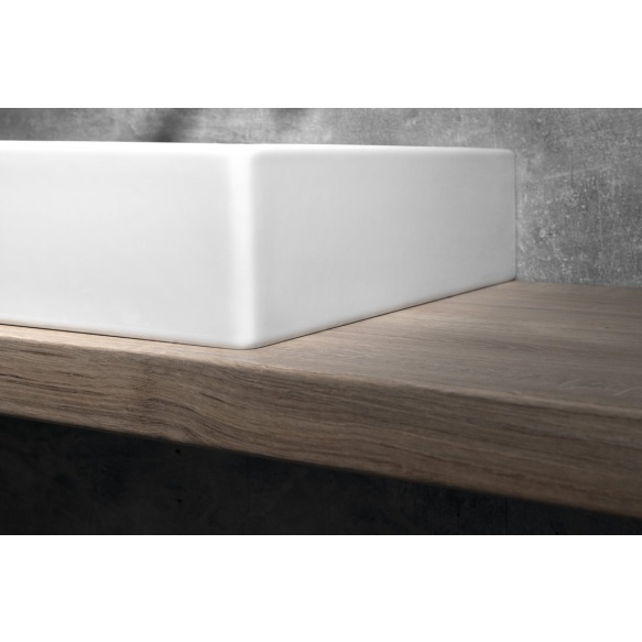 süvistatav valamu KUBE X 60x37cm,  tasaseks lihvitud põhi,  valge ExtraGlaze