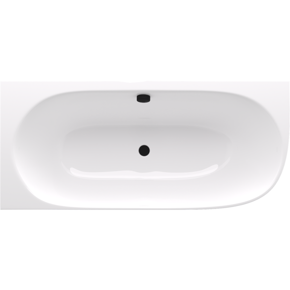 kivimassist vann Sussi Corner L 160x70x50 cm, valge/matt antratsiit